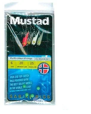 Mustad Sabiki Jigs - Multi Colour Shrimp