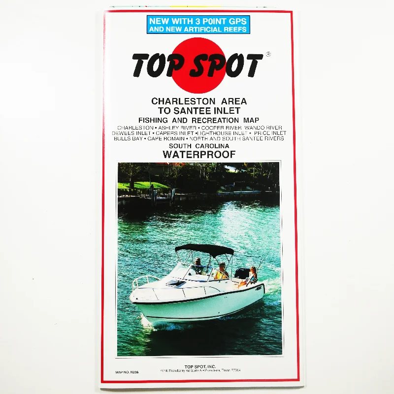 N236 CHARLESTON AREA TO SANTEE INLET - Top Spot Fishing Maps - FREE SHIPPING