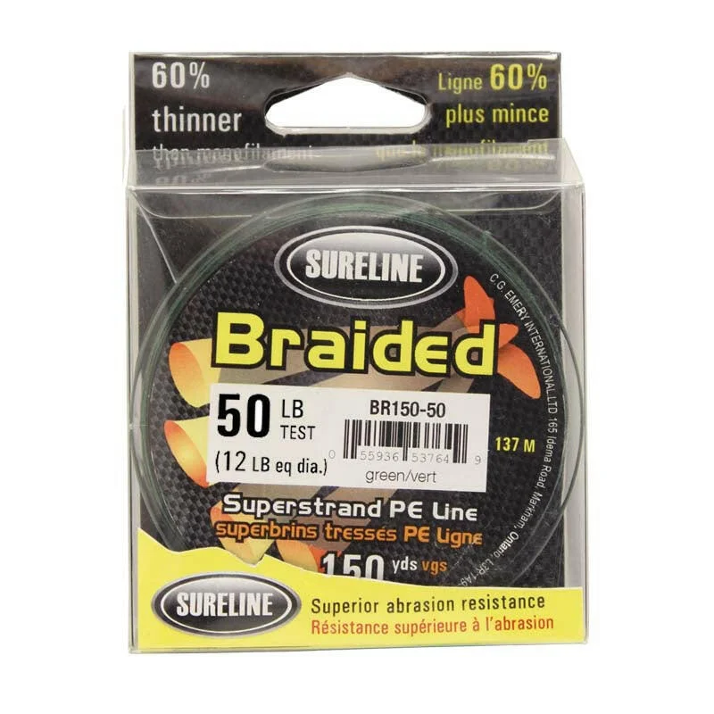 Sureline PE Braided Superstrand Fishing Line Green 150yds