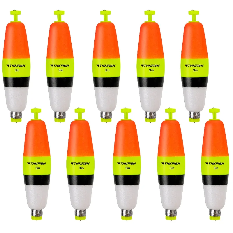 THKFISH 10pcs EVA Foam Weighted Fishing Floats Bobbers