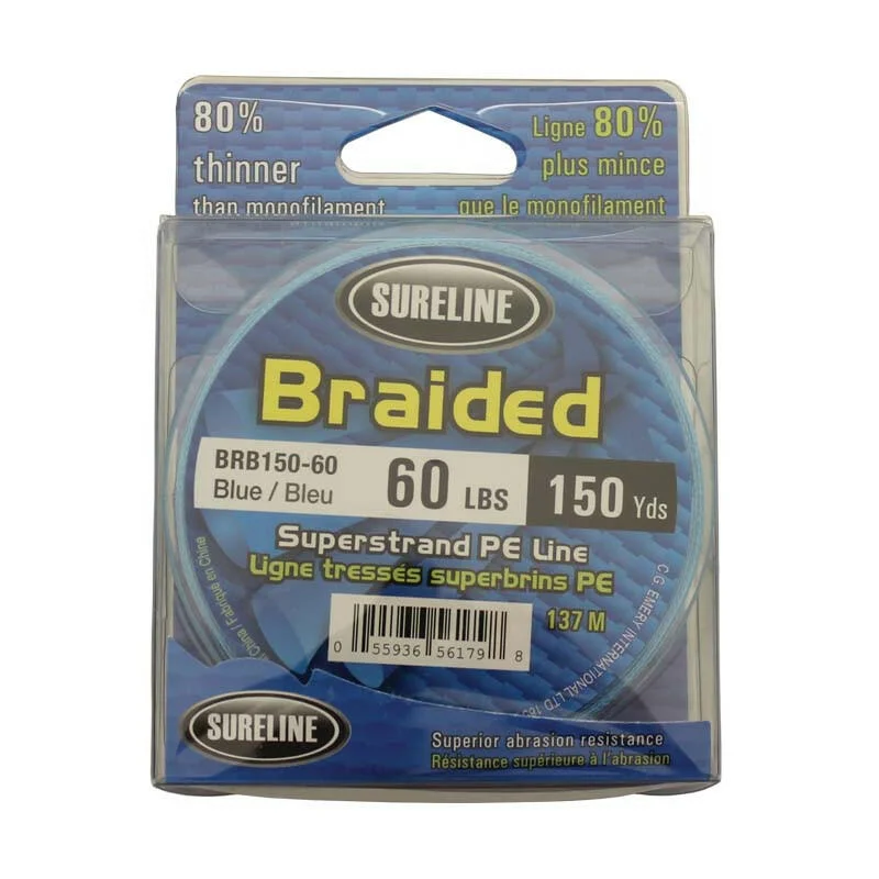 Sureline PE Braided Superstrand Fishing Line Blue 150yds