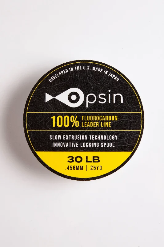 Opsin Fluorocarbon Fishing Line - 30lb, 0.44mm for Low Visibility & Knot Strength