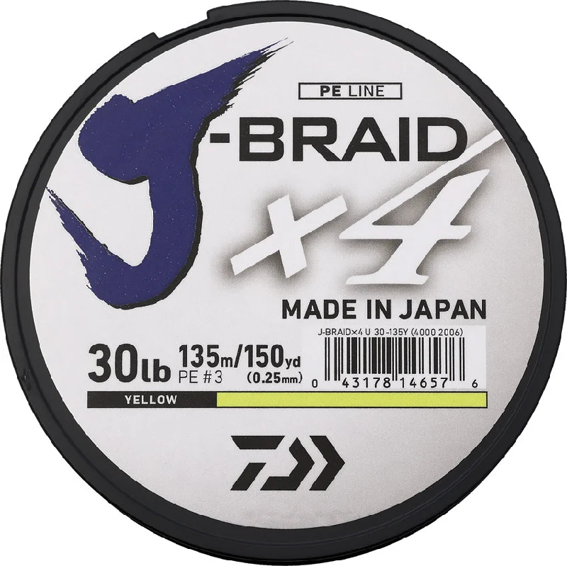 Daiwa J-Braid Line 30/150 Yellow Fishing Line JB4U30150FY