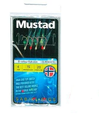 Mustad Sabiki Jigs Bi-Colour Fish Skin