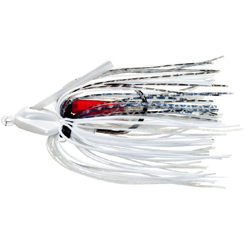 BOOYAH 3/8 Oz Swim'n Jig White on White Shad Fishing Lure