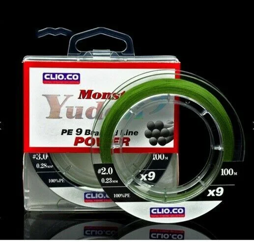 YUDELI Braided Line 100M 9 Strands Braided 30lb, Multifilament PE Line