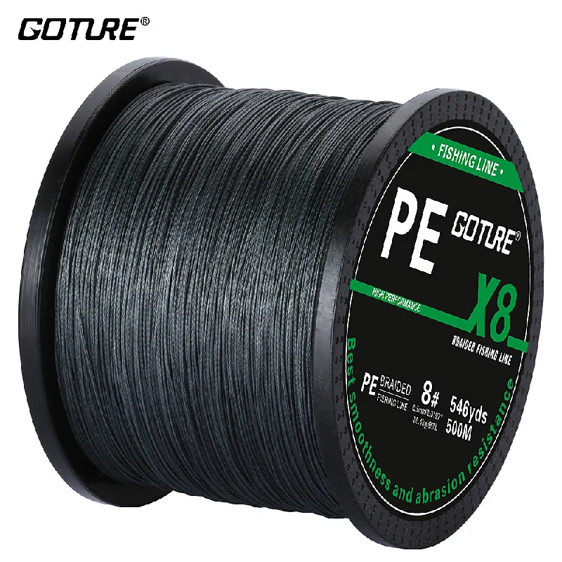 Brand Braided Fishing Line 500m 8 Strands Super Strong PE Line Multifilament 20lb 80lb 100lb