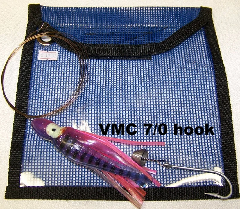 Ballyhoo pin rigged Squid Skirt Rigged w/ Wire-Wahoo Kingfish