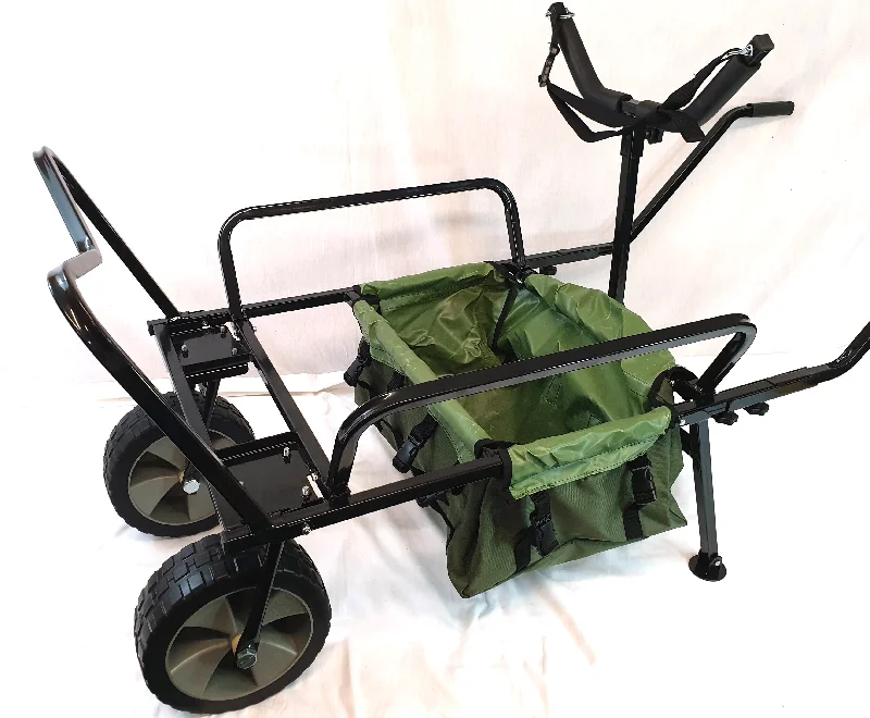 BISON HEAVY DUTY FISHING TWO WHEEL BARROW, BARROW BAG + Y BAR