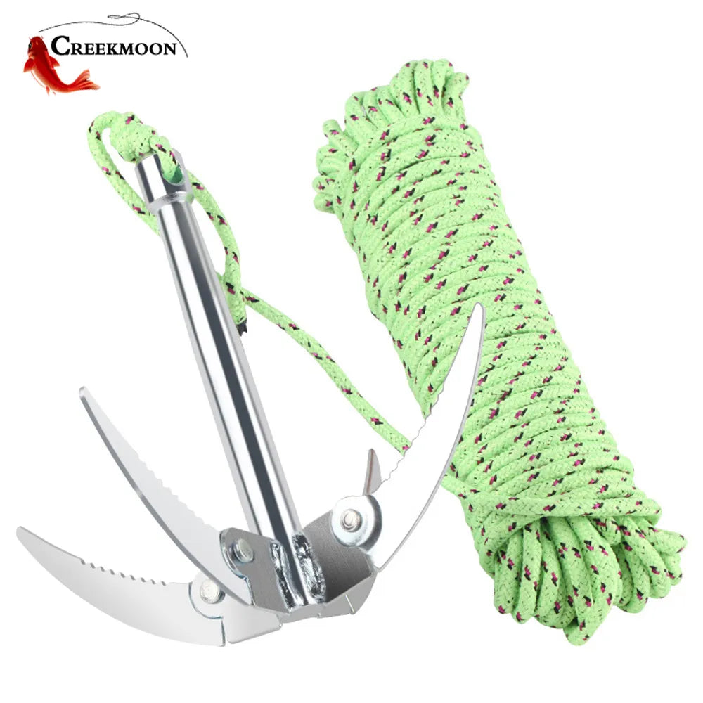 Fishing Anchor Knife For Weeding Fishing Weeding Tools Sharp Aquatic Plants Remover Foldable Iron Weeding Puller Fishing Tackle