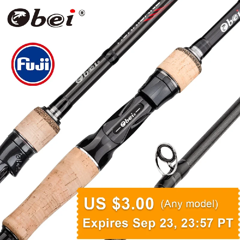 Obei HURRICANE 1.8/2.1/2.4/2.7/3.0m Casting Spinning Fishing Rod Fuji Or TS Guide Baitcasting Travel pesca M/ML/MH/H Lure Rod