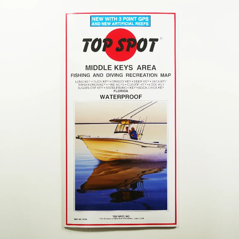 N208 - MIDDLE KEYS - Top Spot Fishing Maps - FREE SHIPPING