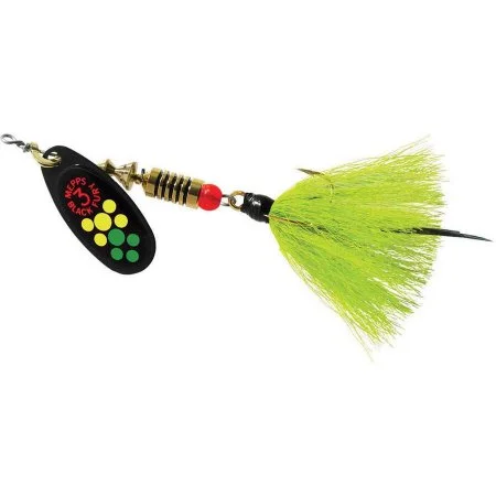 XXB Mepps Aglia Black Fury Dressed Inline Spinner SKU - 557765