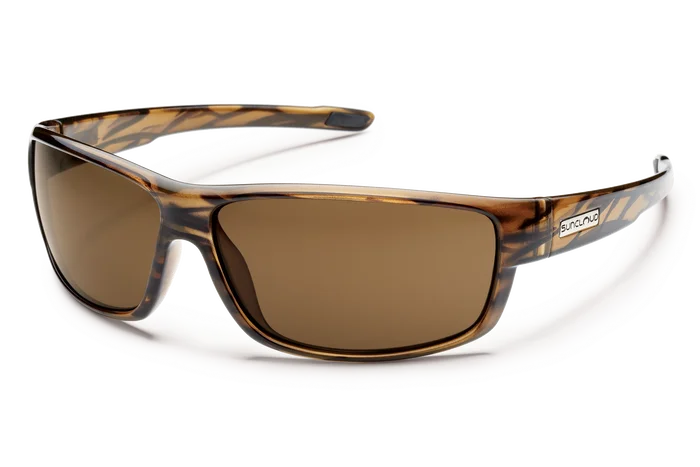 Brown Stripe Frame, Polarized Brown Lens