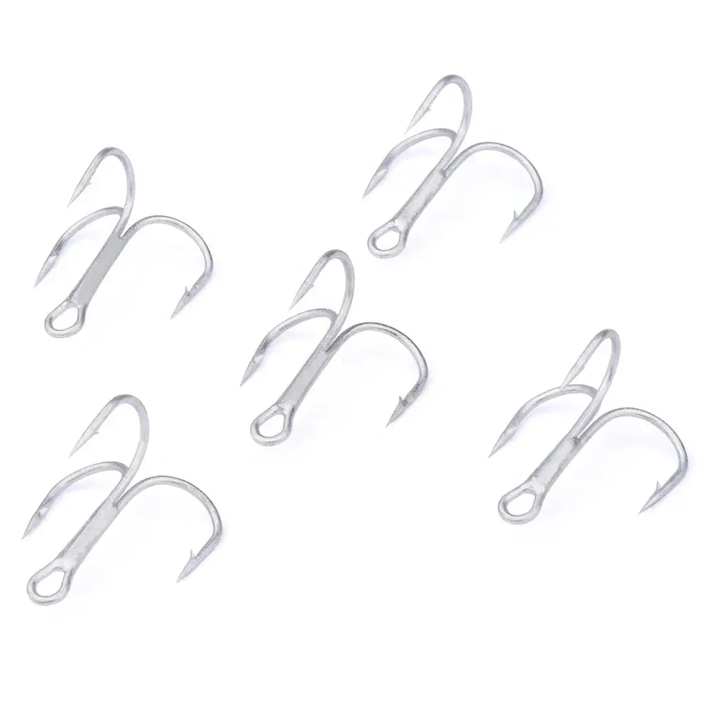 Lureswholesale® High Carbon Steel Round Bent Triple Fishhook 50pcs/bag