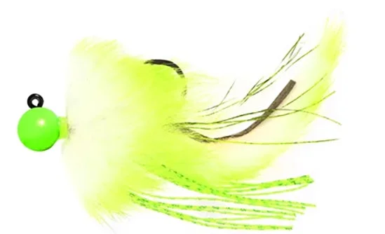 Fluorescent Chartreuse & White