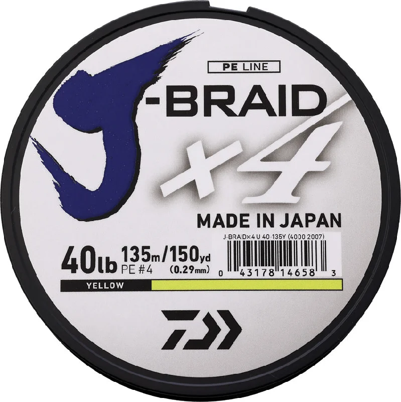 Daiwa J-Braid Line 40/150 Yellow Fishing Line JB4U40150FY