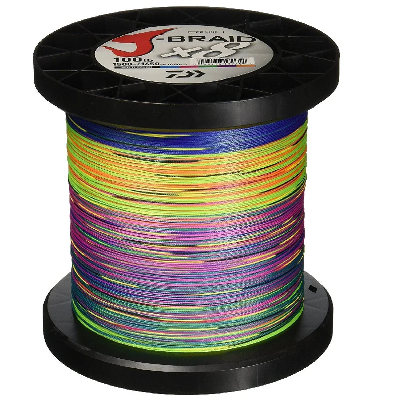 Daiwa J 8 Braid 1500m Spools Multi Colour