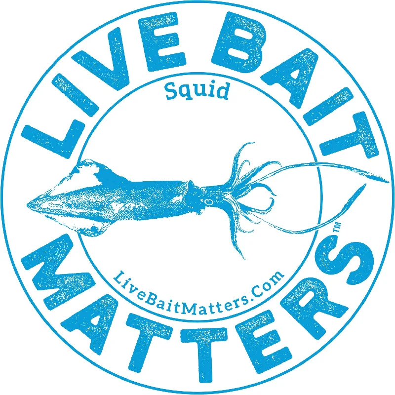 Live Bait Matters - Squid 5" Round Sticker