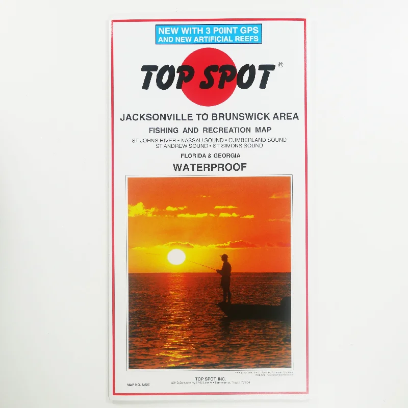 N226 JACKSONVILLE TO BRUNSWICK AREA - Top Spot Fishing Maps - FREE SHIPPING