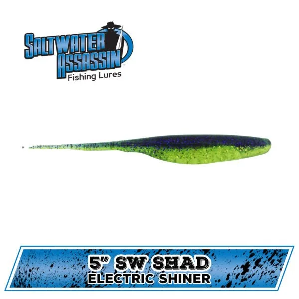 Bass Assassin Saltwater Shad Assassin Swimbait 5" Qty 8