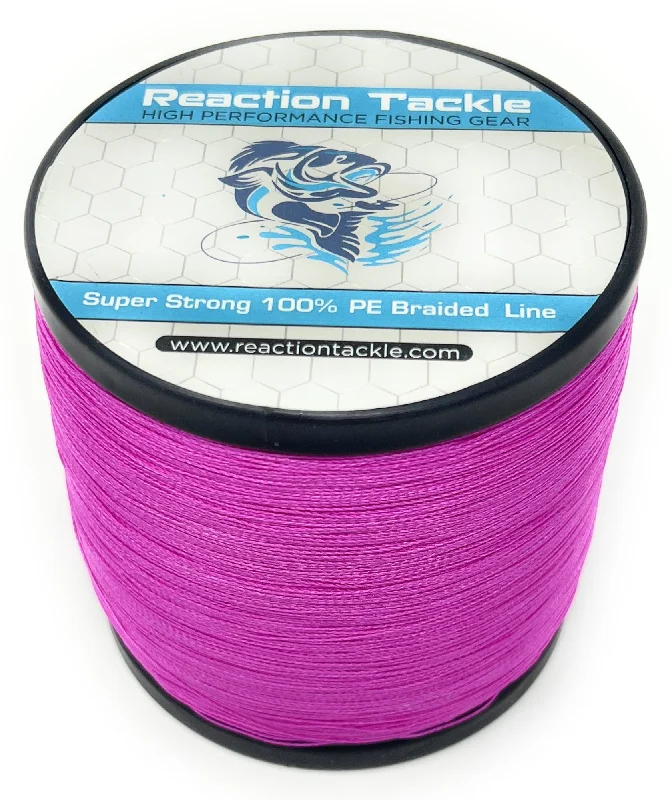 Reaction Tackle Braided Fishing Line- Pink