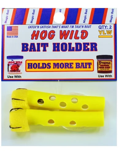 Magic Bait Bait Holder Tubes Yellow 2ct