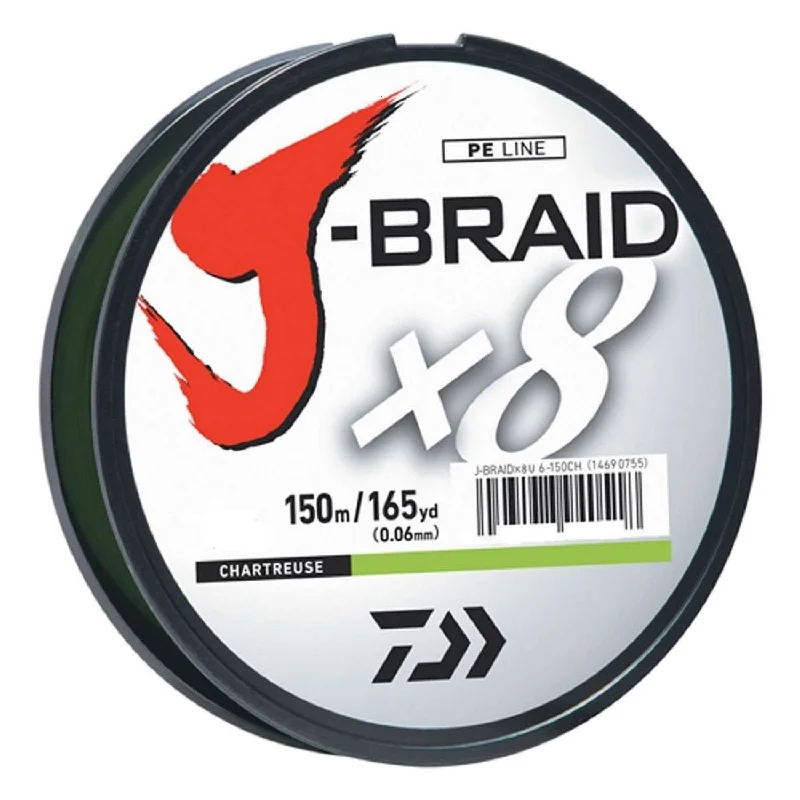 Daiwa J-Braid Chartreuse Filler Spool - 150m 50