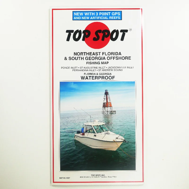 N227 NORTHEAST FLORIDA & SOUTH GEORGIA OFFSHORE - Top Spot Fishing Maps - FREE SHIPPING