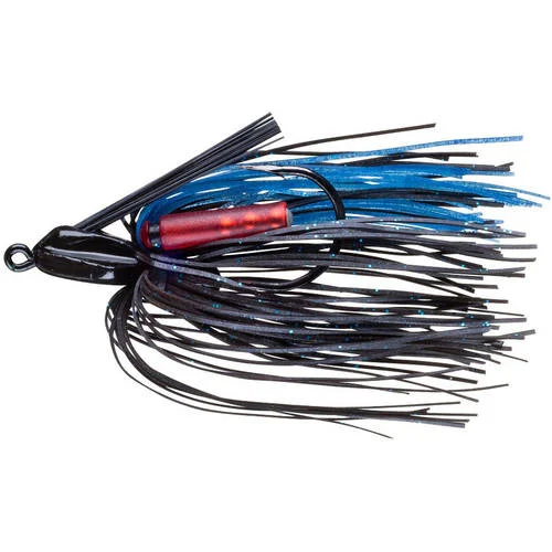 BOOYAH 3/8 Oz Swim'n Jig Black on Black Shad Fishing Lure