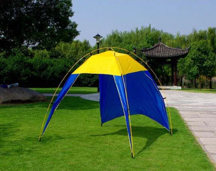 Camping Tent Sunshade Waterproof Tent Outdoor Canopy Beach Shelter Sunscreen Tent For Camping Hiking Fishing Bearing 5-8 People