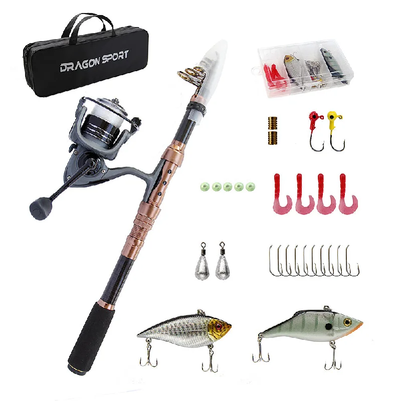 Telescopic Fishing Rod | Reel Combos Full Kit Fishing Accessories | Fishing Gear Set | Suitable for Beginners Adults | runwave.cn