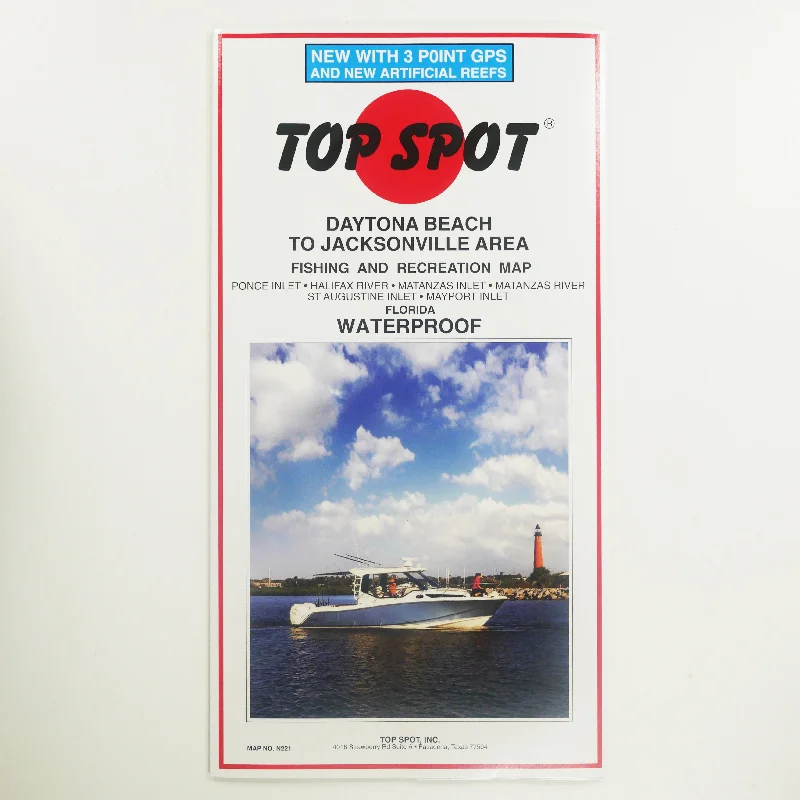 N221 DAYTONA BEACH TO JACKSONVILLE AREA - Top Spot Fishing Maps - FREE SHIPPING