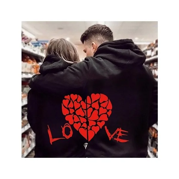 Half Heart Hoodies SET