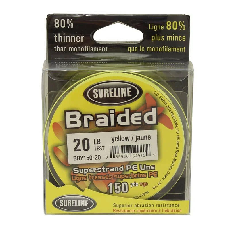 Sureline PE Braided Superstrand Fishing Line Yellow