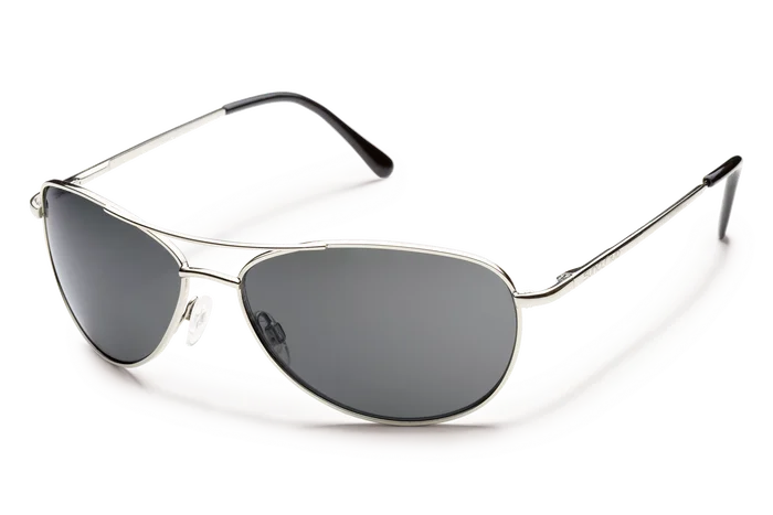 Silver Frame, Polarized Grey Lens