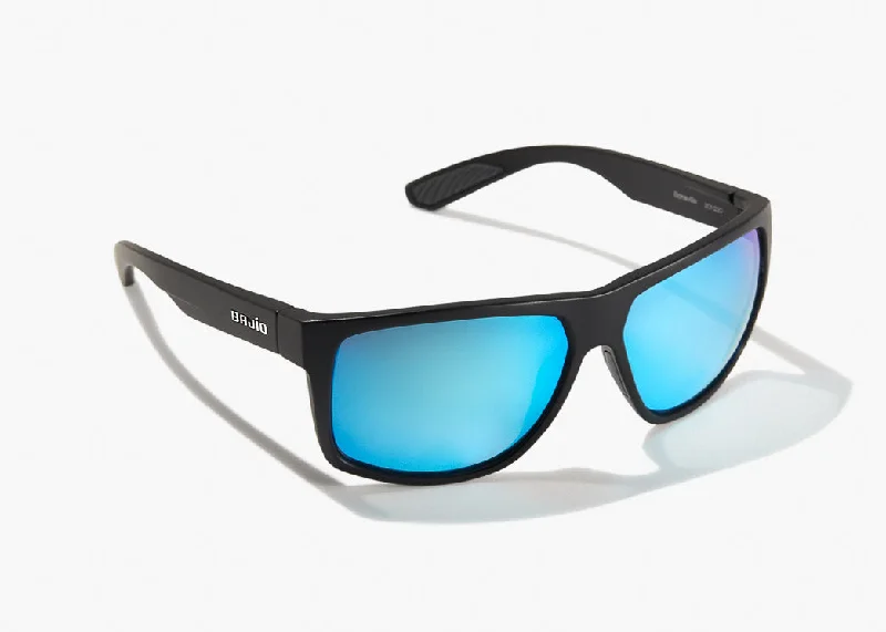 Black Matte Frame,  Blue Mirror Glass Lens