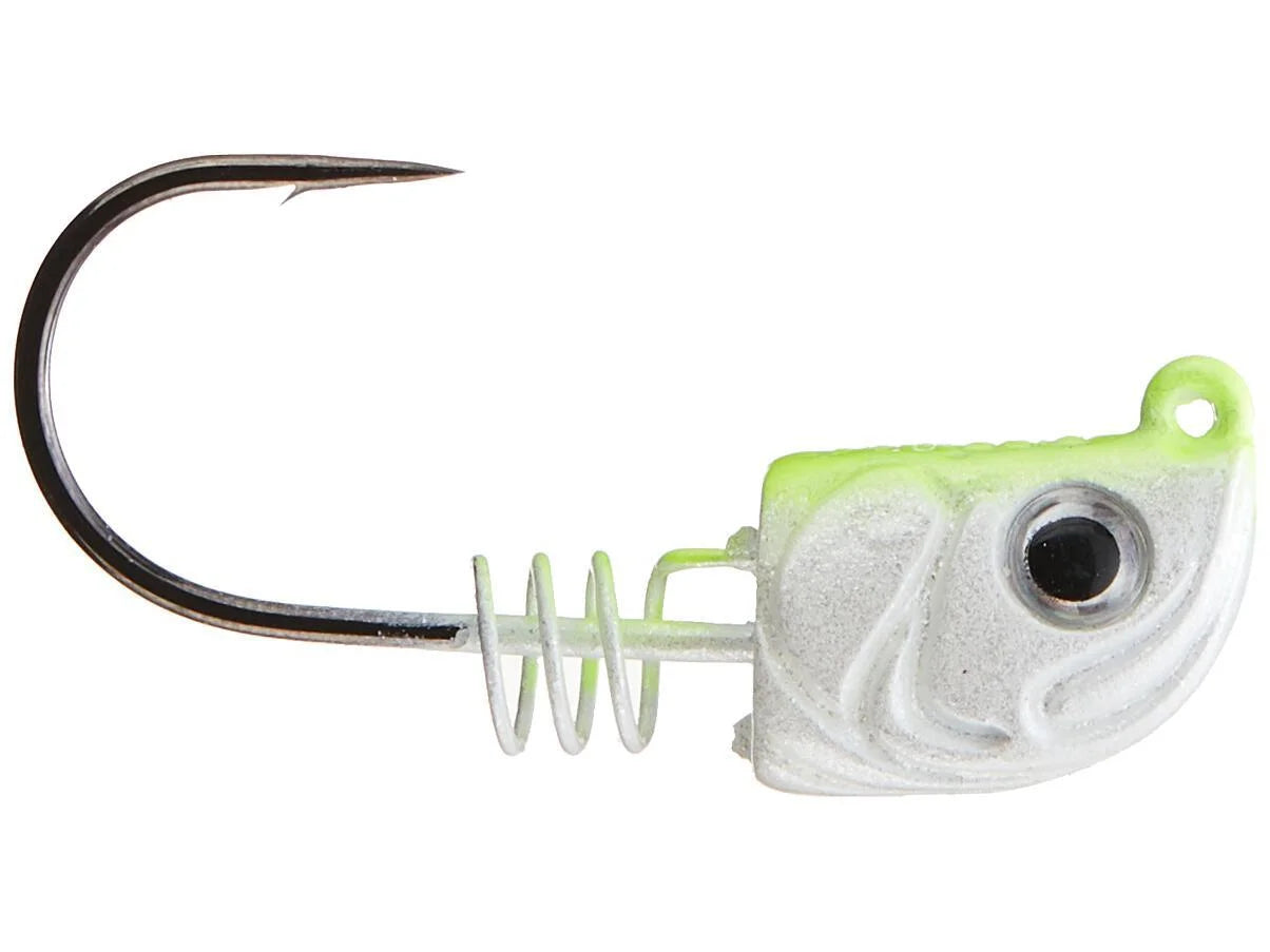 Defiant Jighead Chartreuse White