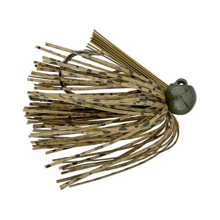 Bass Patrol Silicone Western Football Jig (Green Pumpkin  1/4 Oz)