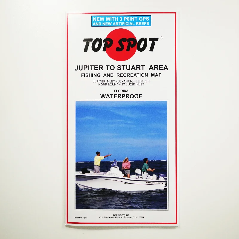 N214 - JUPITER TO STEWART - Top Spot Fishing Maps - FREE SHIPPING