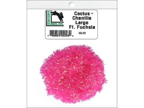 Hareline Dubbin Cactus Chenille | Fluorescent Fuchsia; Large