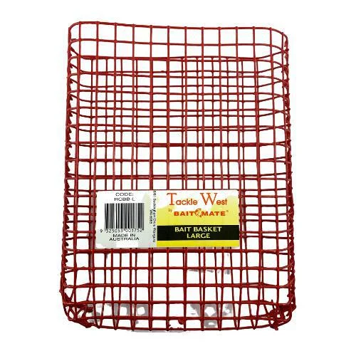 Bait Basket Rectangular Red Large