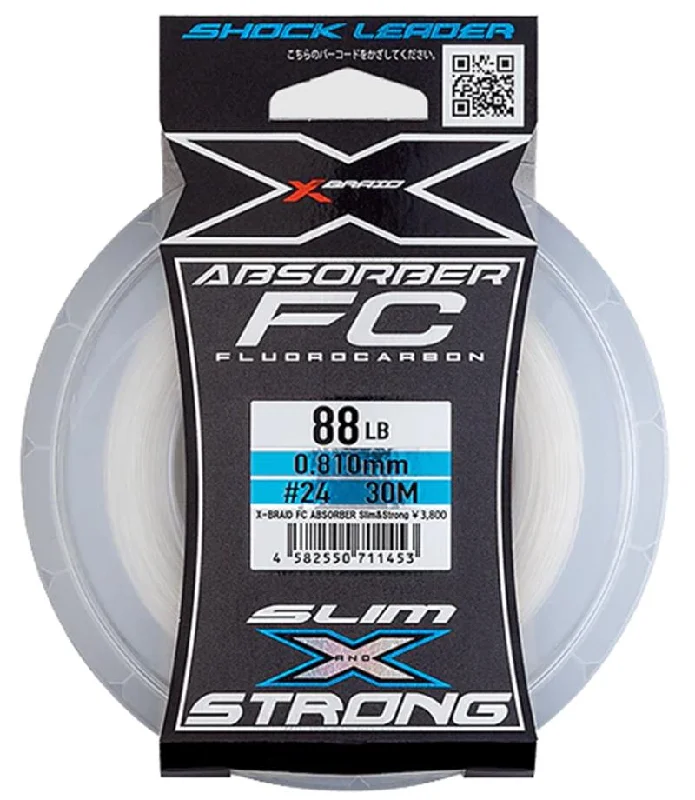 YGK X Braid FC Absorber Slim & Strong Fluorocarbon Leader